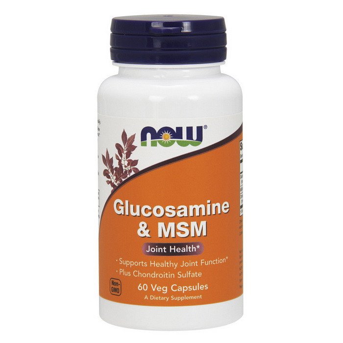 Now Глюкозамин МСМ Now Foods Glucosamine & MSM (60 капс) нау фудс, , 60 