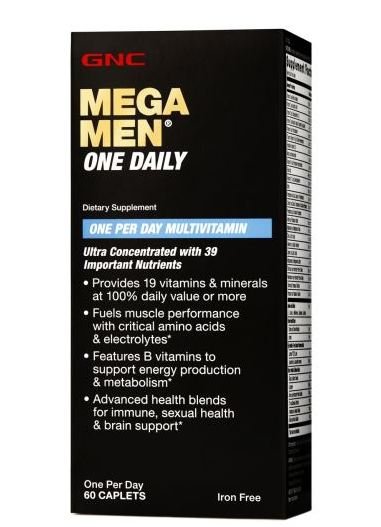 Витамины и минералы GNC Mega Men One Daily, 60 каплет,  мл, GNC. Витамины и минералы. Поддержание здоровья Укрепление иммунитета 