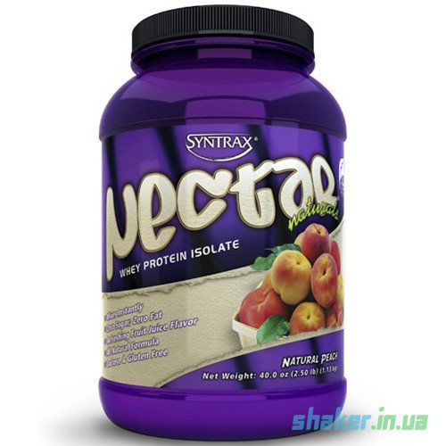 Сывороточный протеин изолят Syntrax Nectar Natural (1,13 кг)  синтракс нектар  natural peach,  мл, Syntrax. Сывороточный изолят. Сухая мышечная масса Снижение веса Восстановление Антикатаболические свойства 