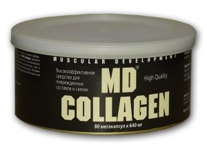 Collagen, 80 шт, MD. Коллаген. Поддержание здоровья Укрепление суставов и связок Здоровье кожи 