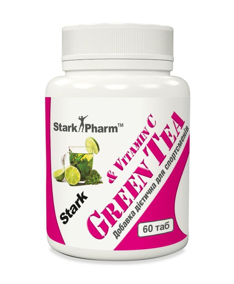 Green Tea + Vit C 500 мг (Екстракт зеленого чаю) Stark Pharm 60 табс,  ml, Stark Pharm. Special supplements. 