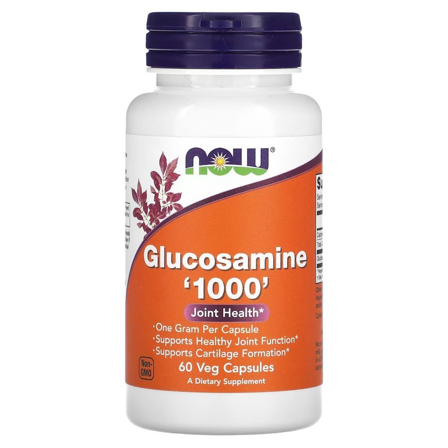 Для суставов и связок NOW Glucosamine 1000, 60 вегакапсул,  мл, Now. Хондропротекторы. Поддержание здоровья Укрепление суставов и связок 