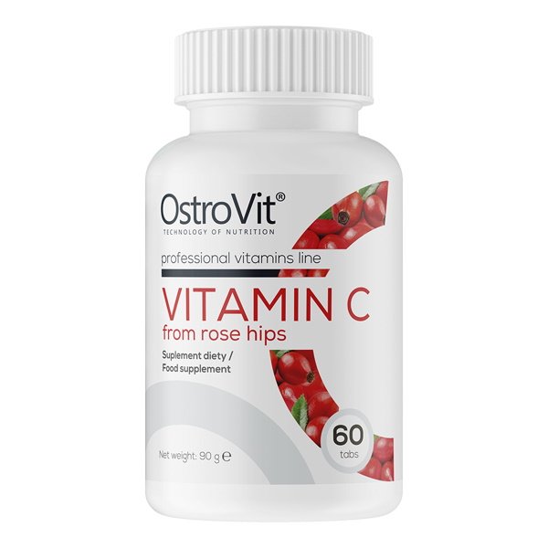 Витамины и минералы OstroVit Vitamin C Rose Hips, 60 таблеток ,  ml, OstroVit. Vitamin C. General Health Immunity enhancement 