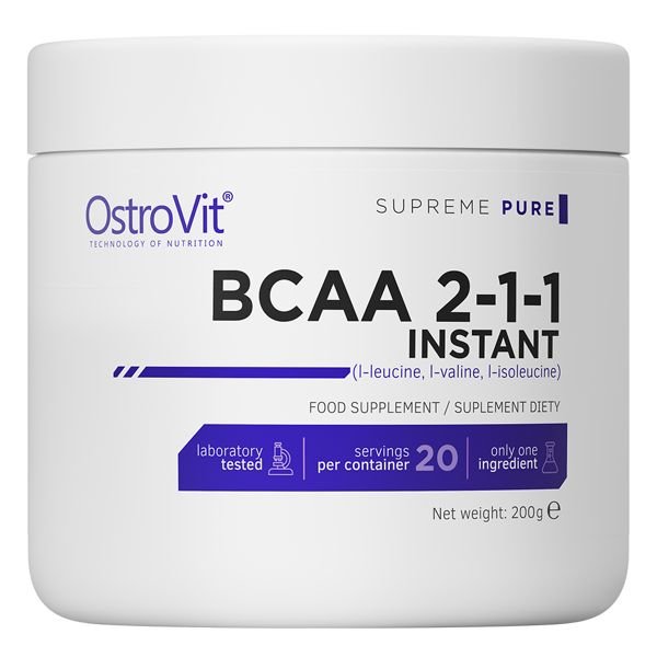 BCAA OstroVit BCAA Instant 2-1-1, 200 грамм,  мл, OstroVit. BCAA. Снижение веса Восстановление Антикатаболические свойства Сухая мышечная масса 