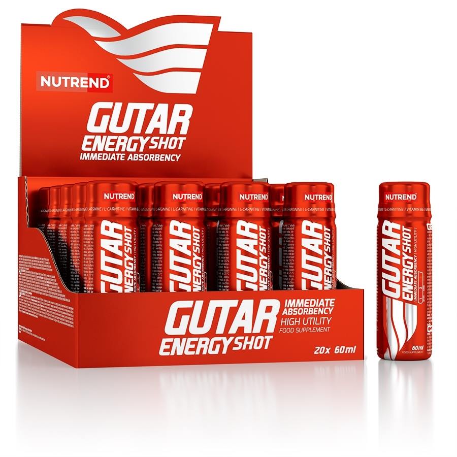 Предтренировочный комплекс Nutrend Gutar Energy Shot, 20*60 мл,  ml, Nutrend. Pre Workout. Energy & Endurance 