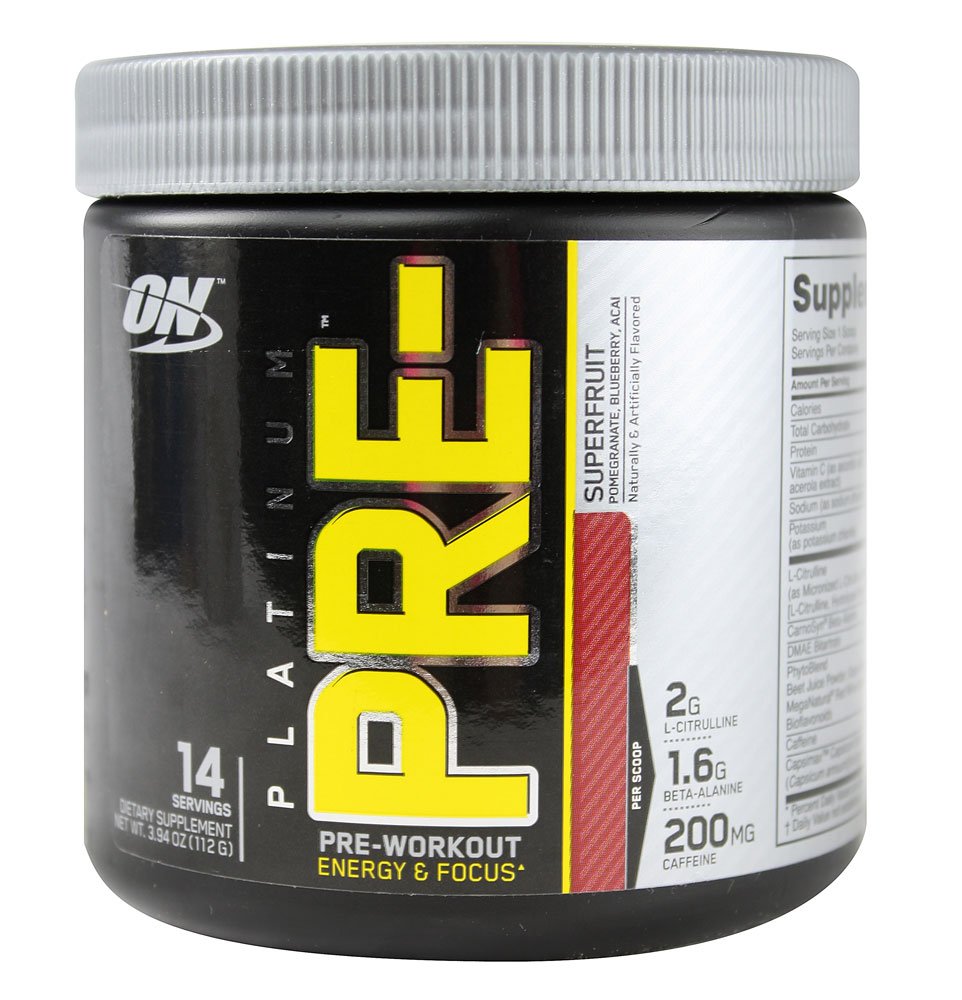 Platinum PRE, 112 g, Optimum Nutrition. Pre Entreno. Energy & Endurance 
