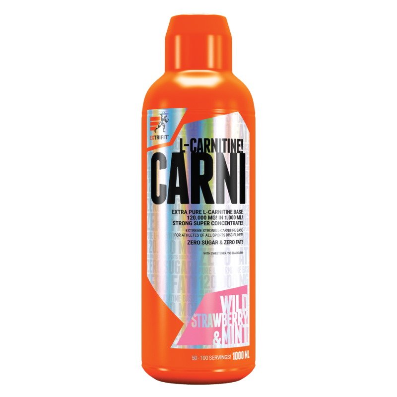 Жиросжигатель Extrifit Carni 120 000 Liquid, 1 литр Земляника с мятой,  мл, EXTRIFIT. Жиросжигатель. Снижение веса Сжигание жира 