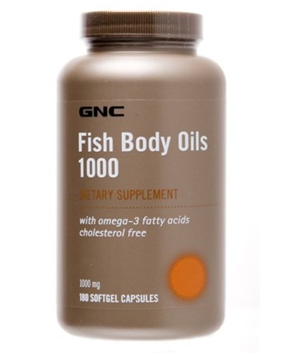 Fish Body Oils 1000, 180 pcs, GNC. Omega 3 (Fish Oil). General Health Ligament and Joint strengthening Skin health CVD Prevention Anti-inflammatory properties 
