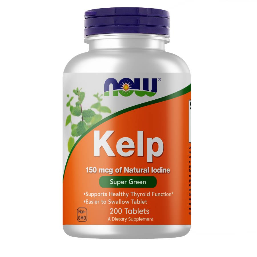 Витамины и минералы NOW Kelp 150 mcg, 200 таблеток,  ml, Nosorog. Vitamins and minerals. General Health Immunity enhancement 