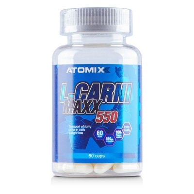 L-Carni Maxx 550, 60 шт, Atomixx. L-карнитин. Снижение веса Поддержание здоровья Детоксикация Стрессоустойчивость Снижение холестерина Антиоксидантные свойства 