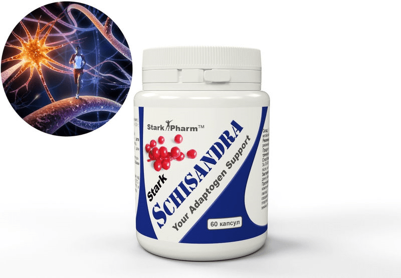 Schisandra 180 mg Stark Pharm 60 caps (25% екстракт лимонника китайського),  ml, Stark Pharm. Special supplements. 