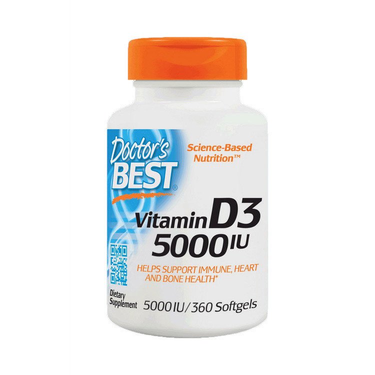 Doctor's BEST Витамин д3 Doctor's BEST Vitamin D3 5000 IU (360 капс) доктор бест, , 
