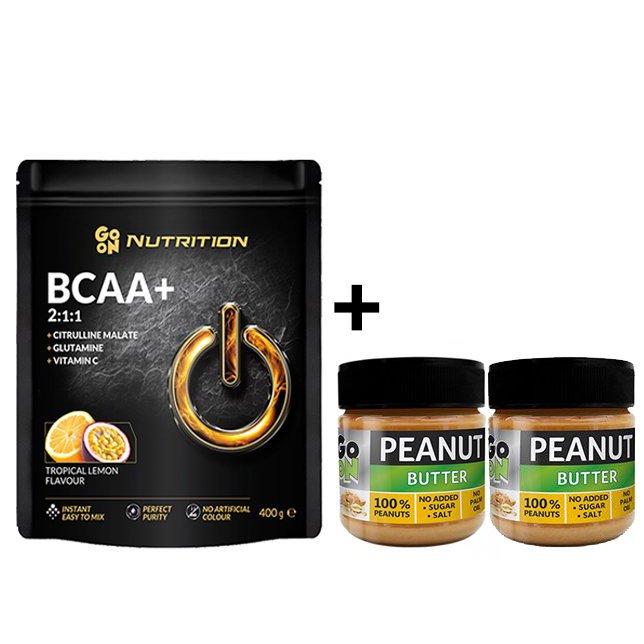 BCAA GoOn BCAA 400 грамм + Peanut butter 180 грамм*2шт, SALE ,  ml, Go On Nutrition. BCAA. Weight Loss स्वास्थ्य लाभ Anti-catabolic properties Lean muscle mass 