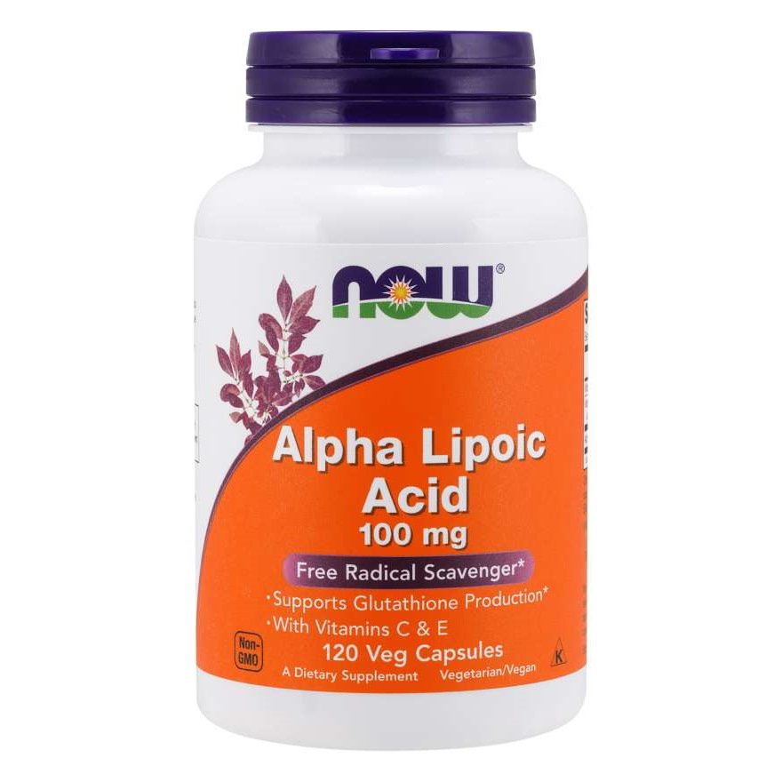 Витамины и минералы NOW Alpha Lipoic Acid 100 mg, 120 вегакапсул,  мл, Now. Витамины и минералы. Поддержание здоровья Укрепление иммунитета 