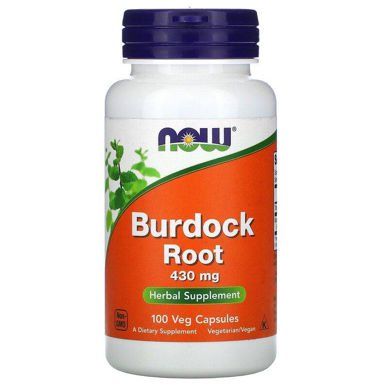 NOW Foods Burdock Root 430 mg 100 VCaps (Корень лопуха),  мл, Now. Спец препараты. 