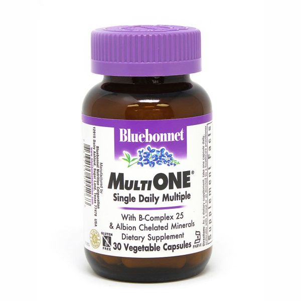 Витамины и минералы Bluebonnet Multi ONE, 30 вегакапсул,  мл, Bluebonnet Nutrition. Витамины и минералы. Поддержание здоровья Укрепление иммунитета 