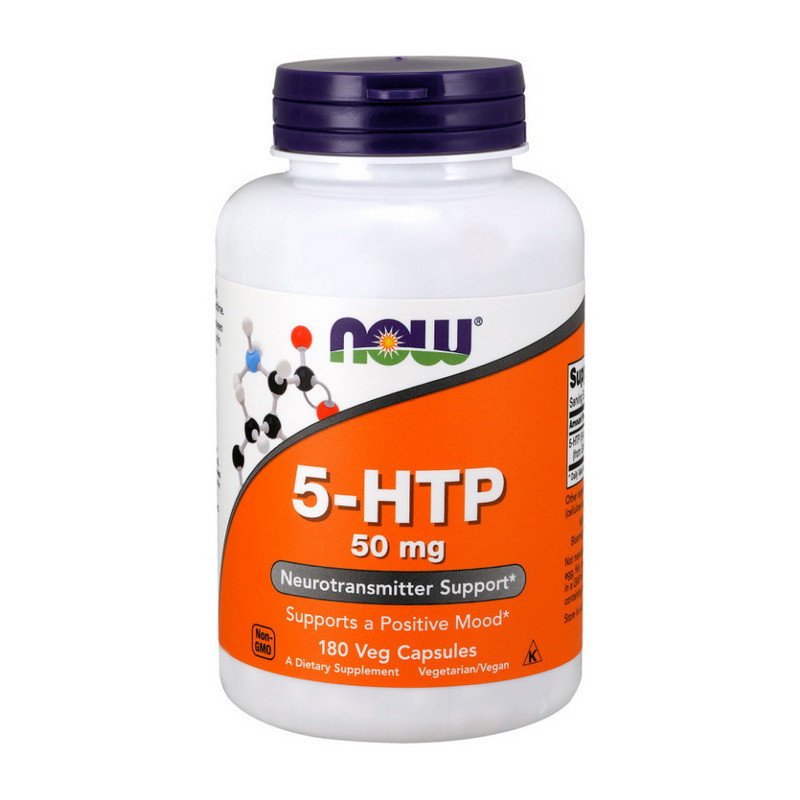 5-гидрокситриптофан Now Foods 5-HTP 50 мг (180 капсул) нау фудс,  мл, Now. 5-HTP. 