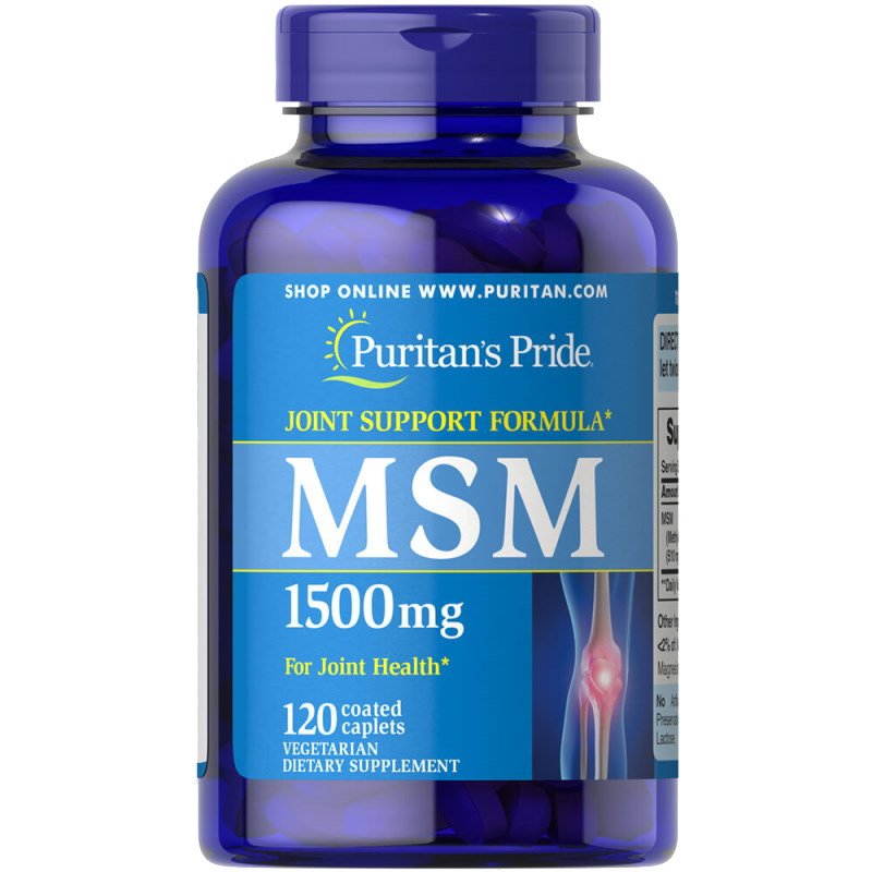 Для суставов и связок Puritan's Pride MSM 1500 mg, 120 капсул,  мл, Puritan's Pride. Хондропротекторы. Поддержание здоровья Укрепление суставов и связок 
