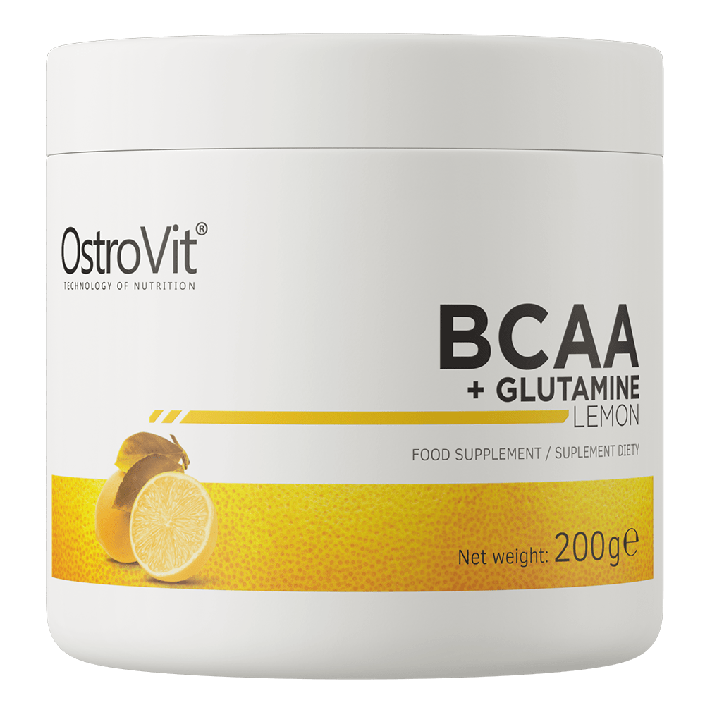OstroVit Амінокислоти OstroVit BCAA + Glutamine 200g Lemon, , 200 г