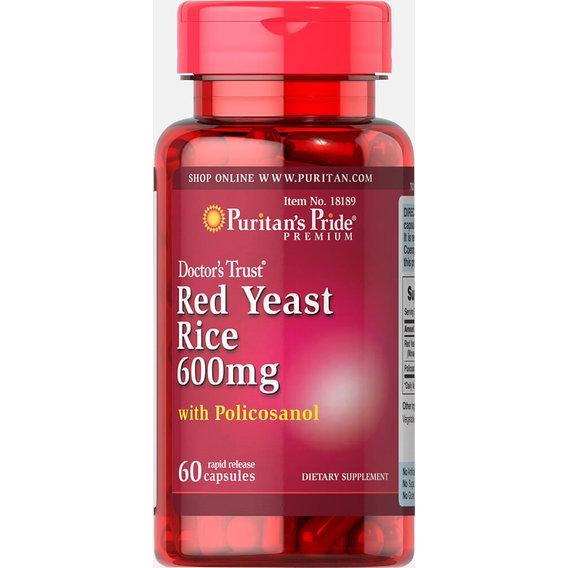 Puritan's Pride Puritan's Pride Red Yeast Rice 600 mg 60 Caps, , 60 шт.