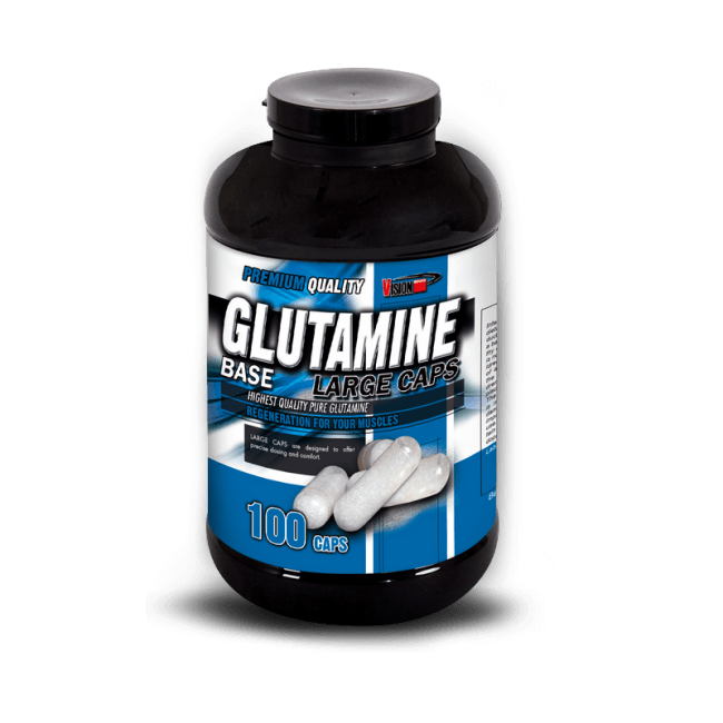 Glutamine Base, 100 pcs, Vision Nutrition. Glutamine. Mass Gain recovery Anti-catabolic properties 