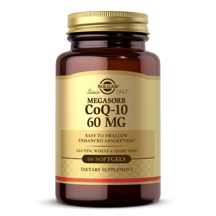 Витамины и минералы Solgar Megasorb CoQ-10 60 mg, 60 капсул,  мл, Solgar. Витамины и минералы. Поддержание здоровья Укрепление иммунитета 
