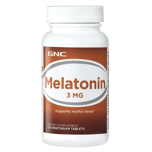Мелатонін для покращення сну GNC Melatonin 3 мг 120 tabs (до 02.2022р),  ml, GNC. Melatoninum. Improving sleep recovery Immunity enhancement General Health 