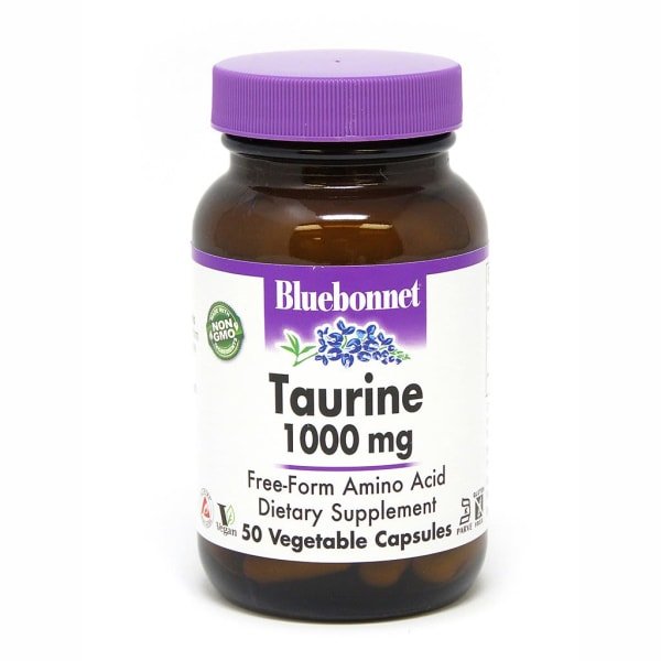 Аминокислота Bluebonnet Taurine 1000 mg, 50 вегакапсул,  ml, Bluebonnet Nutrition. Aminoácidos. 