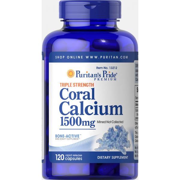 Puritan's Pride Коралловый кальций Puritan's Pride Triple Strength Coral Calcium 1500 mg (120 капс) пуритан прайд, , 