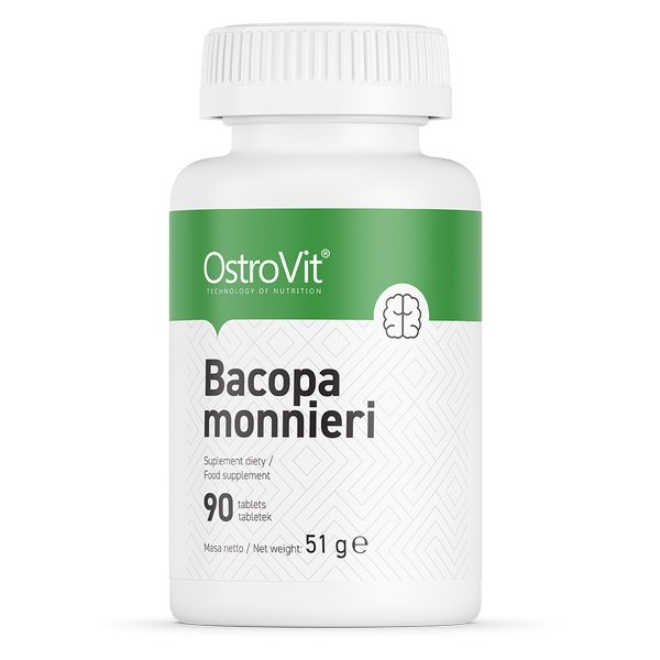 Натуральная добавка OstroVit Bacopa Monnieri, 90 таблеток,  мл, OstroVit. Hатуральные продукты. Поддержание здоровья 