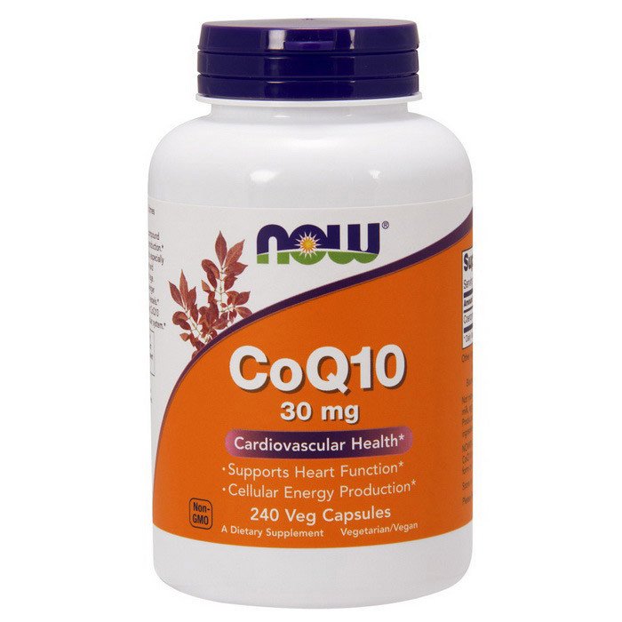 Коэнзим Q10 Now Foods CoQ10 30 mg (240 капс) нау фудс,  мл, Now. Коэнзим-Q10. Поддержание здоровья Антиоксидантные свойства Профилактика ССЗ Толерантность к физ. нагрузкам 