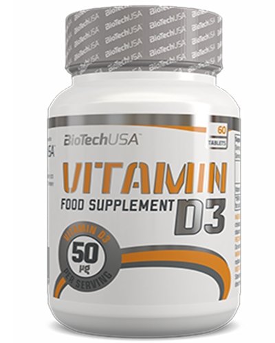 Vitamin D3, 60 piezas, BioTech. Vitamina D. 