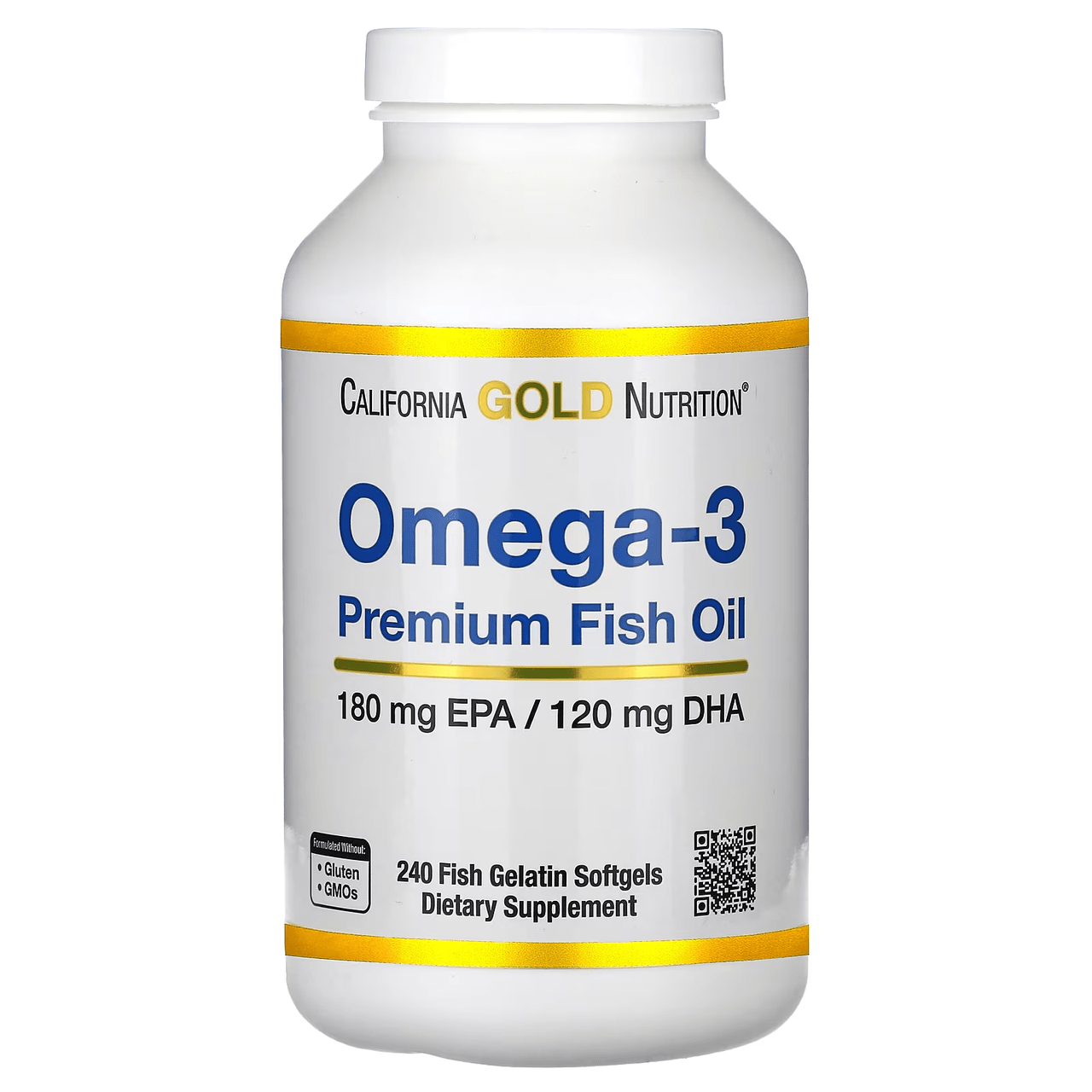 Омега-3 Premium fish oil риб'ячий жир California Gold Nutrition 240 softgels,  мл, California Gold Nutrition. Омега 3 (Рыбий жир). Поддержание здоровья Укрепление суставов и связок Здоровье кожи Профилактика ССЗ Противовоспалительные свойства 