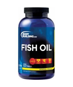 Fish Oil, 200 шт, Bodybuilding.com. Омега 3 (Рыбий жир). Поддержание здоровья Укрепление суставов и связок Здоровье кожи Профилактика ССЗ Противовоспалительные свойства 