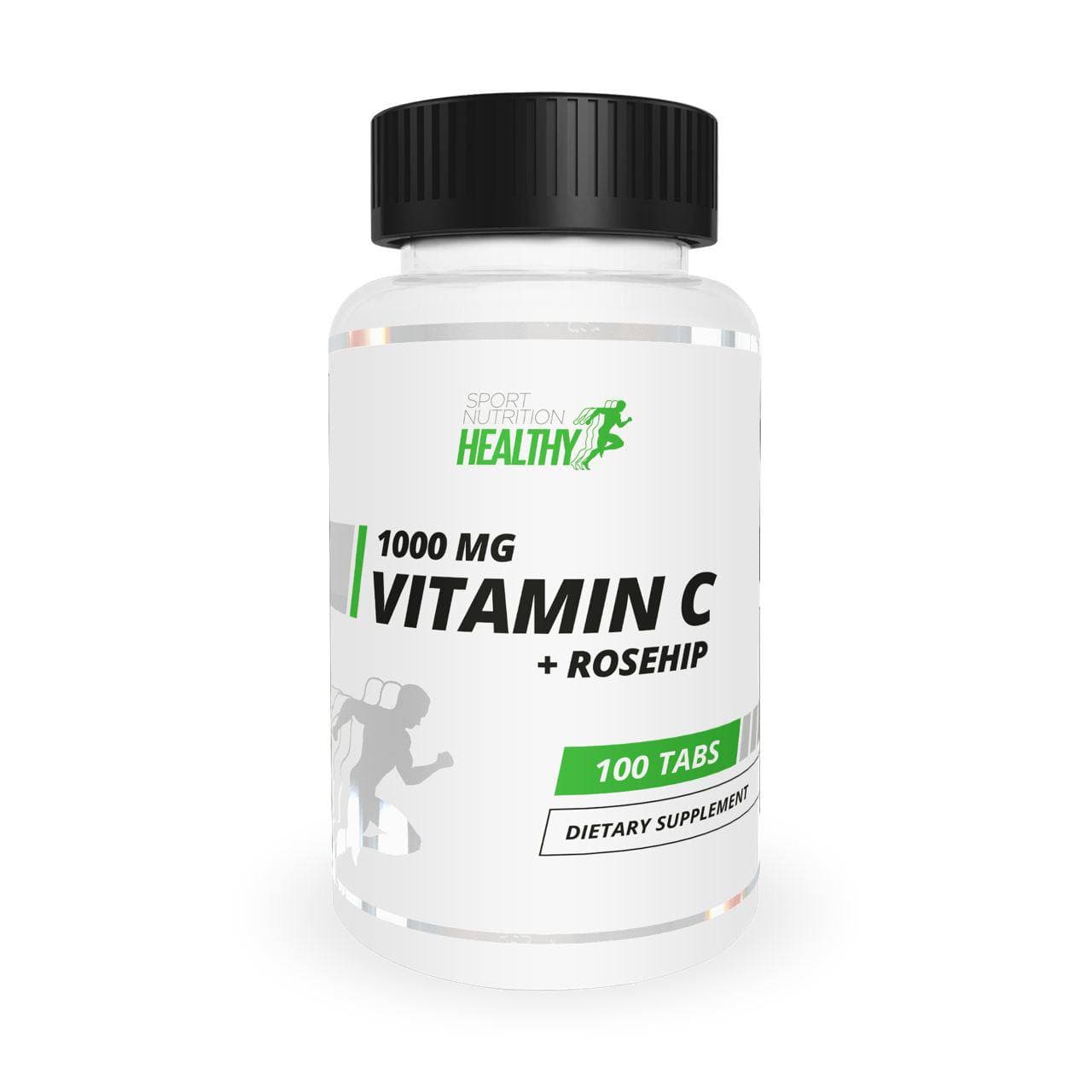 Витамины и минералы Healthy by MST Vitamin C + Rosehips, 100 таблеток,  мл, MST Nutrition. Витамины и минералы. Поддержание здоровья Укрепление иммунитета 