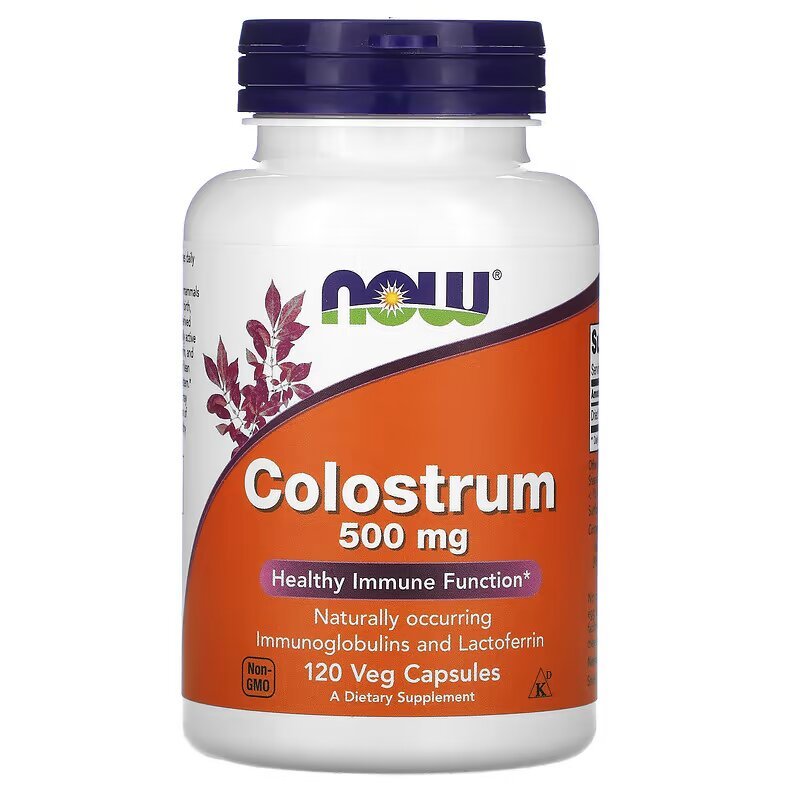 Натуральная добавка NOW Colostrum 500 mg, 120 капсул,  мл, Now. Hатуральные продукты. Поддержание здоровья 