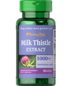 Milk Thistle Extract 1000 mg, 90 piezas, Puritan's Pride. Suplementos especiales. 