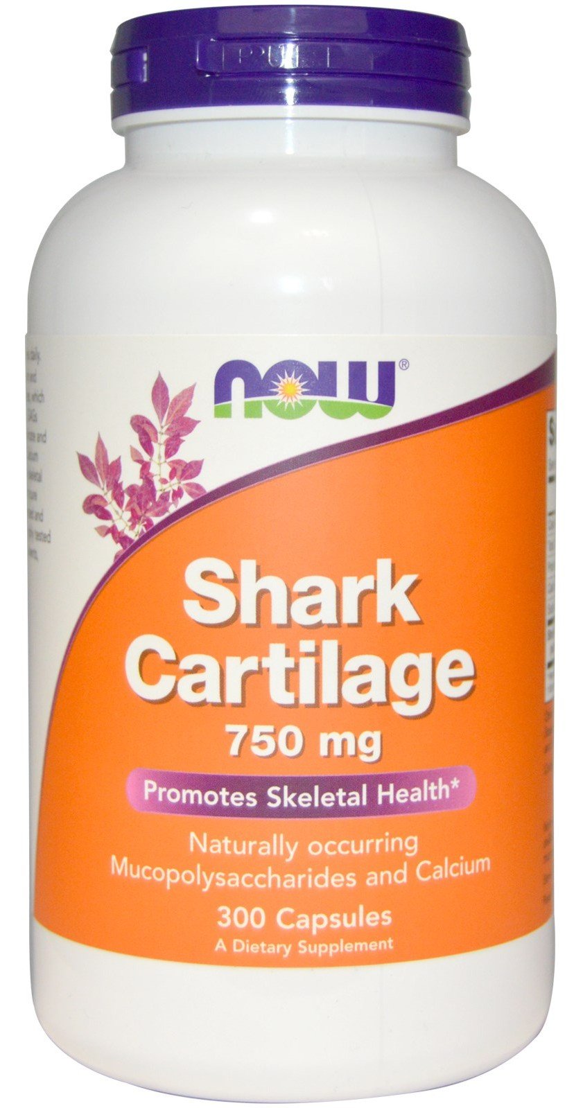 Shark Cartilage 750 mg, 300 шт, Now. Спец препараты. 