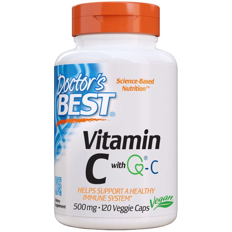 Витамины и минералы Doctor's Best Vitamin C 500 mg, 120 вегакапсул,  мл, DNA Your Supps. Витамин C. Поддержание здоровья Укрепление иммунитета 