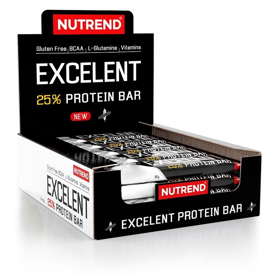 Батончик Nutrend Excelent Protein Bar, 18*85 грамм Шоколад с орехами в молочном шоколаде,  мл, Nutrend. Батончик. 