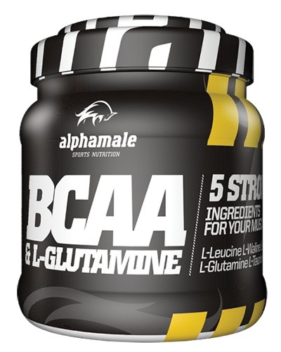 BCAA & L-Glutamine, 500 g, Alpha Male. BCAA. Weight Loss recovery Anti-catabolic properties Lean muscle mass 