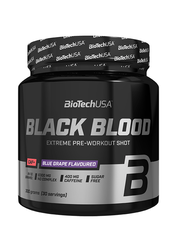 Предтреник BioTech Black Blood CAF+ (300 г) биотеч блек блад blueberry,  мл, BioTech. Предтренировочный комплекс. Энергия и выносливость 