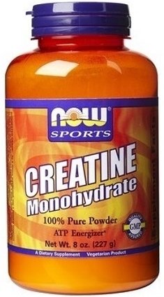 Creatine Monohydrate, 1000 г, Now. Креатин моногидрат. Набор массы Энергия и выносливость Увеличение силы 