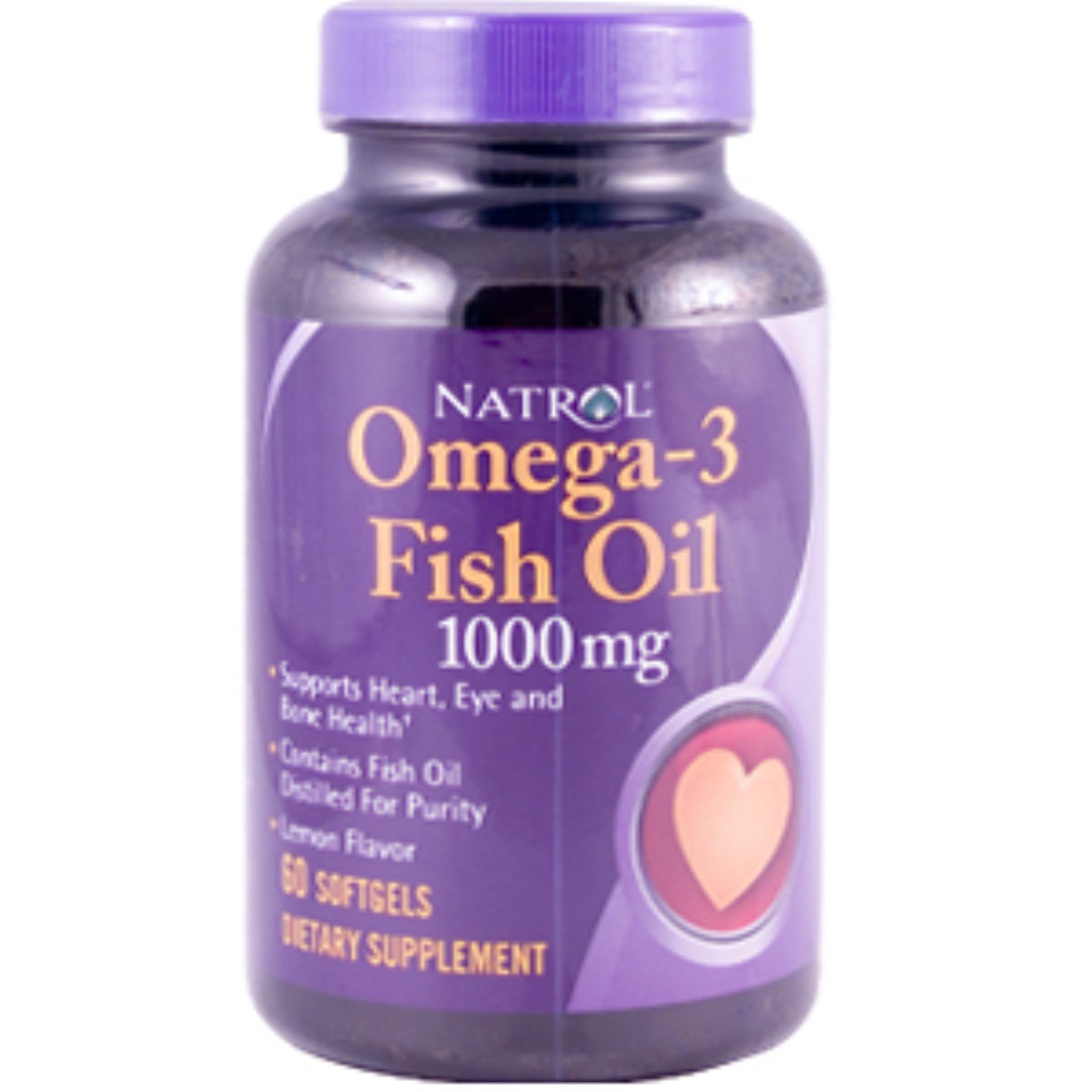 Omega-3 Fish Oil 1000 mg, 60 piezas, Natrol. Omega 3 (Aceite de pescado). General Health Ligament and Joint strengthening Skin health CVD Prevention Anti-inflammatory properties 