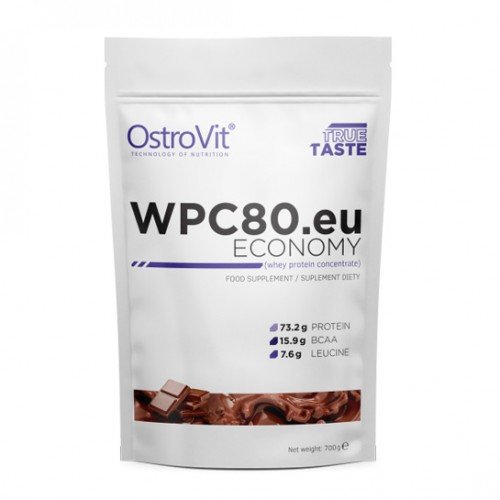Протеин OstroVit ECONOMY WPC80.eu, 700 грамм Шоколад,  мл, OstroVit. Протеин. Набор массы Восстановление Антикатаболические свойства 