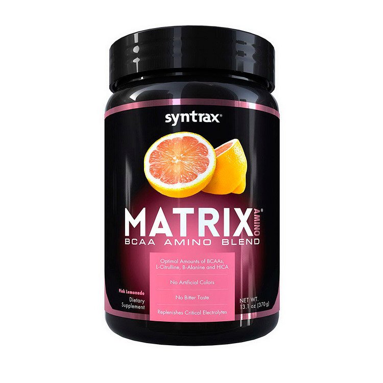 БЦАА Syntrax  BCAA  Matrix amino (370 г) синтракс матрикс амино juicy watermelon,  мл, Syntrax. BCAA. Снижение веса Восстановление Антикатаболические свойства Сухая мышечная масса 