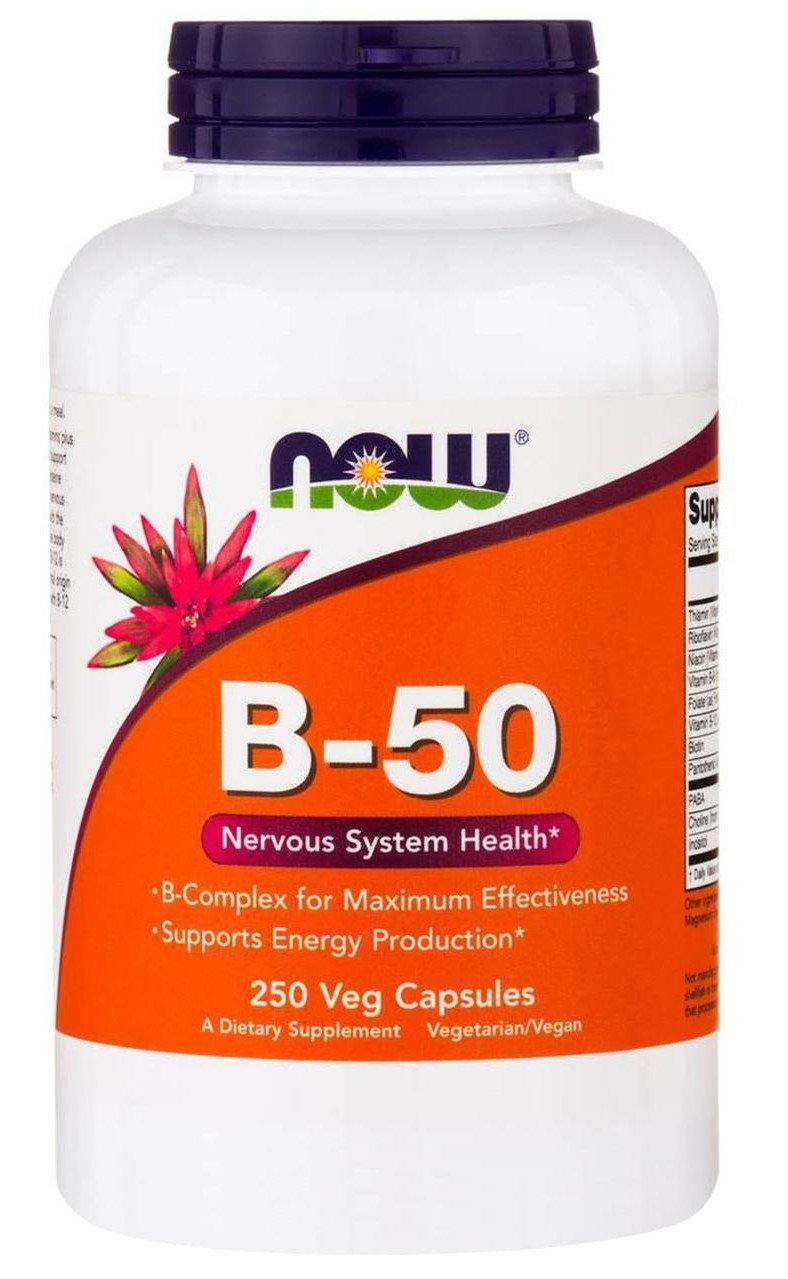 B-50, 250 pcs, Now. Vitamin B. General Health 