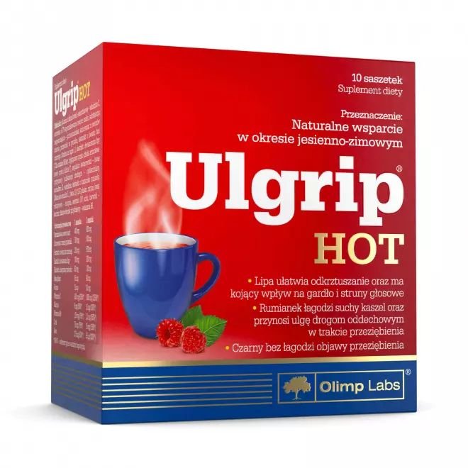 Натуральная добавка Olimp Ulgrip HOT, 10*6.5 грамм Малина,  ml, Olimp Labs. Natural Products. General Health 