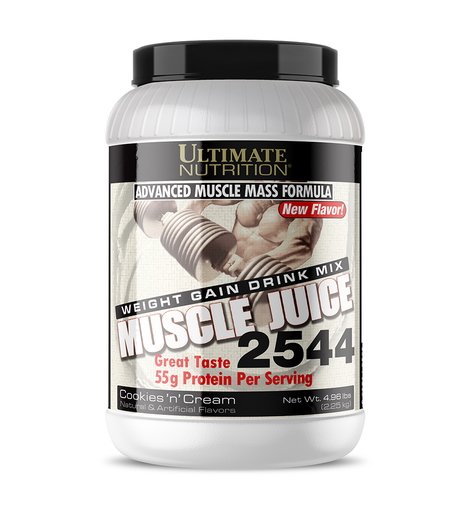 Гейнер Ultimate Muscle Juice 2544, 2.27 кг Печенье-крем,  ml, Ultimate Nutrition. Gainer. Mass Gain Energy & Endurance recovery 