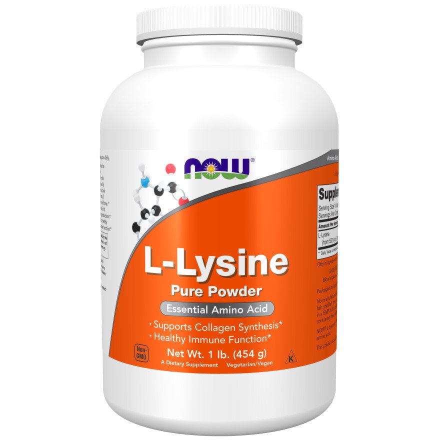 Аминокислота NOW L-Lysine, 454 грамм,  мл, Now. Аминокислоты. 